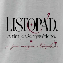 Listopad a tím je vše vysvětleno typografie s vínem