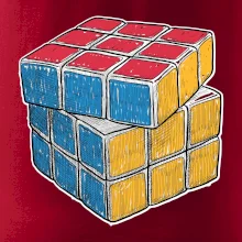 Rubikova kostka kreslená