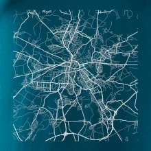 Mapy měst černobílé Plzeň