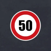 Dopravní značka - omezení rychlosti 50 Dopravní značka - omezení rychlosti 50