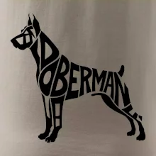 Doberman - nápis v tělě