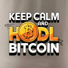 3D nápis Keep Calm and HODL Bitcoin