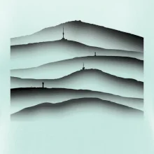 Stínované siluety Českých hor