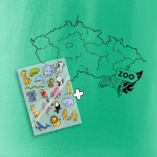 Tričko s mapou + ZOO nažehlovačky