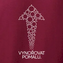 Vynořovat pomalu šipka vzhůru vytvořená z potápěčských bublinek