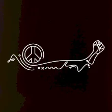 Pěst a symbol míru