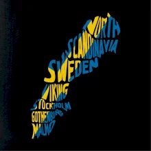 Mapy - názvy měst - Švédsko