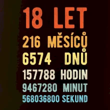 Narozeniny 18 přepočet času