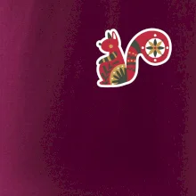 Folklor na prsu veverka