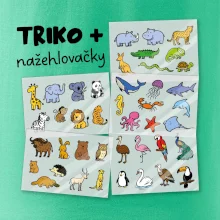 Tričko + 42 nažehlovacích zvířátek