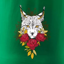 Rys s červenými růžemi  (Pecka design)