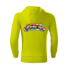 Peace nápis duhový