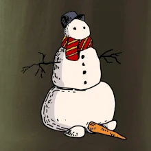 Sněhulák se spadlým nosem