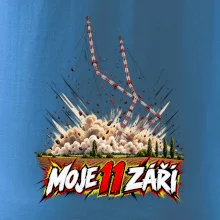 Liblice B pád vysílačů moje 11 září komiksový motiv