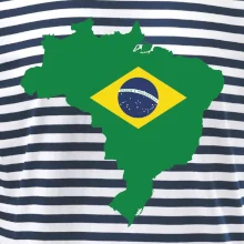 Brazílie vlajka v mapě