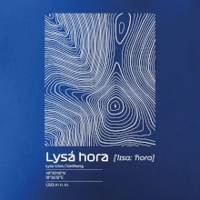 Lysá hora - vrstevnice v obdélníku