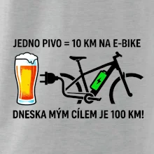 Jedno pivo = 10 km na E-bike. Dneska mým cílem je 100 km!