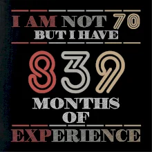 70 years 839 months of experience 70 years 839 months of experience