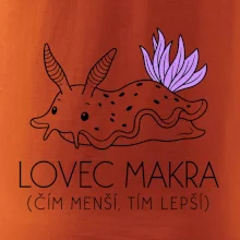 Lovec makra nahožábrý mořský plž s fialovými žábrami