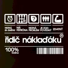 Čárový kód řidič náklaďáku