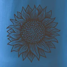 Slunečnice kreslená černobílá