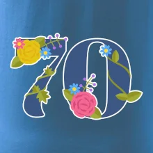 Květinové číslo kreslené - 70