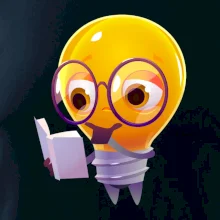 Žárovka přemýšlí nad knihou