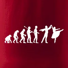 Evoluce tanec - muž a žena se sukní