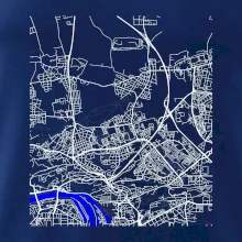 Praha 18200 - Mapa s vodními toky