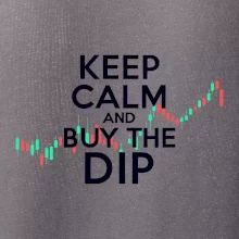 Zeleno červený graf Keep Calm and Buy the Dip