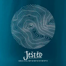 Ještěd - vrstevnice v kruhu