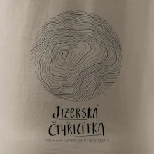 Jizerská čtyřicítka - vrstevnice v kruhu