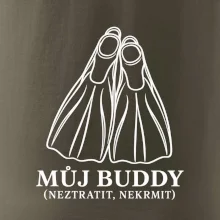 Můj buddy dvě překřížené potápěčské ploutve