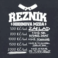 Hodinová mzda řezník