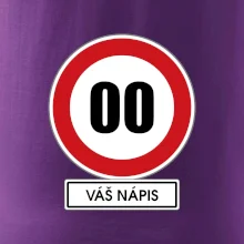 Dopravní značka - rychlost - váš nápis