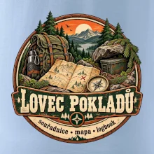 Lovec pokladů vintage horský odznak