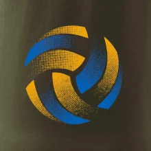 Volejbalový míč rastr barevný