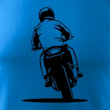 Motorkář na zádech - silnice