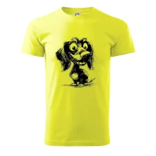 Černobílá karikatura jezevčík