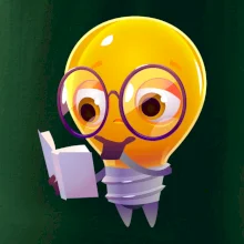 Žárovka přemýšlí nad knihou