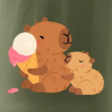 Kapybara se zmrzlinou