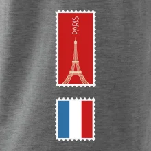 Paříž známka barevná