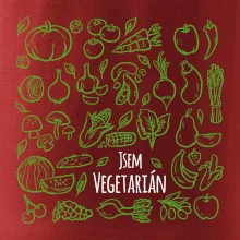 Jsem vegetarián - zelenina ve čtverci