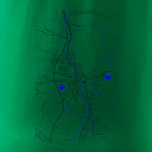 Vrchlabí - Mapa s vodními toky