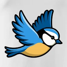 Sýkorka modřinka na prsu