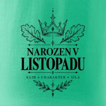 Narozen v listopadu koruna a dubové listy
