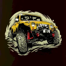 Žlutý offroad s navijákem