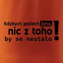 Kdybych poslechl ženu, nic u toho by se nestalo