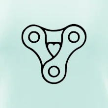 Cyklo srdce řetěz trojúhelník