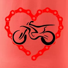 Moto srdce řetěz - enduro